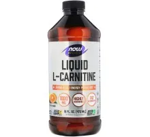 Амінокислота Now Foods L-Карнітін Рідкий з Цитрусовим Смаком, L-Carnitine, 1000 мг, (NOW-00065)