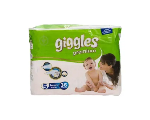 Підгузки Giggles Premium Junior 11-25 кг 36 шт (8680131201617)