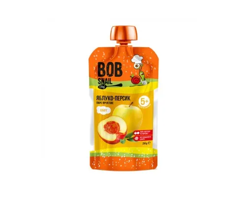 Детское пюре Bob Snail Улитка Боб Яблоко-Персик 250 г (4820219345169)