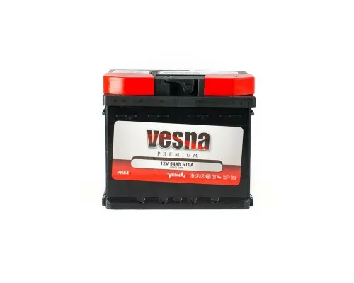 Аккумулятор автомобильный Vesna 54 Ah/12V Premium Euro (415 254)