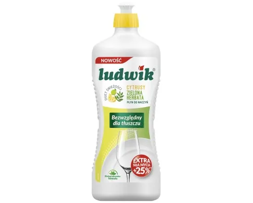 Средство для ручного мытья посуды Ludwik Цитрус и зеленый чай 900 г (5900498028386)