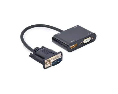 Перехідник Cablexpert VGA to HDMI/VGA+audio 3.5mm (A-VGA-HDMI-02)