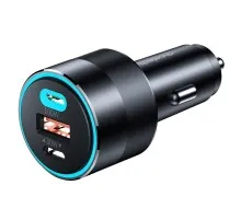 Зарядное устройство Choetech car 2хUSB-C+USB-A 130W QC3.0/PD/PPS black (TC0011-BK)