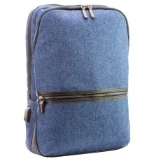 Рюкзак шкільний Optima 17.5" USB Techno чоловічий 0.7 кг 6-15 л Синій (O97594-02)