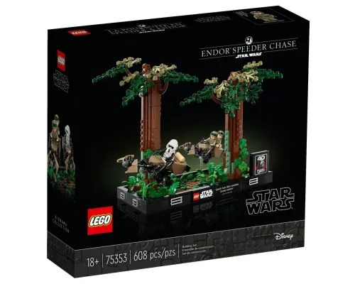 Конструктор LEGO Star Wars Диорама Погоня на спидере на Эндоре 608 деталей (75353)