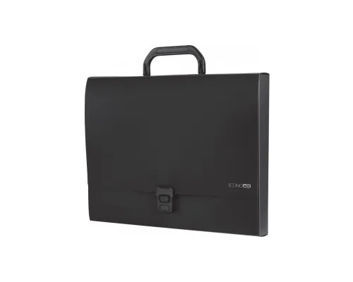 Папка - портфель Economix пластиковый A4 на застежке 1 отделение, черный (E31607-01)