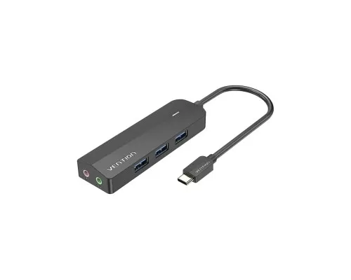 Концентратор Vention USB 3.1 Type-C to 3xUSB 3.0+MicroUSB+3.5mm Sound Adapter black (TGQBB)