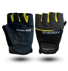 Рукавички для фітнесу PowerPlay 9058 Energy чорно-жовті L (PP_9058_L_Energy)