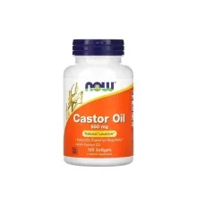 Трави Now Foods Касторова олія, 650 мг, Castor Oil, 120 гелевих капсул (NOW-01723)