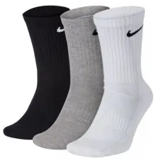 Шкарпетки Nike U NK EVERYDAY LTWT CREW 3PR SX7676-964 34-38 3 пари Білий/Сірий/Чорний (194955549407)