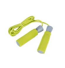 Скакалка LiveUp PVC Foam Handle Jump Rope LS3118 жовта 275x0.6см (6951376109320)