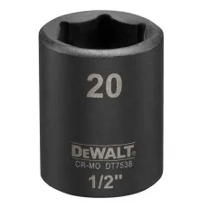 Головка торцевая DeWALT ударная IMPACT 1/2" х 20 мм, шестигранная (DT7538)