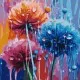Картина по номерам Santi Цветы под дождем, 40*40 (954844)