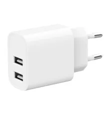 Зарядное устройство Gembird 2 USB-A 5V/2.4A (12W) white (TA-UC-2A12-01)