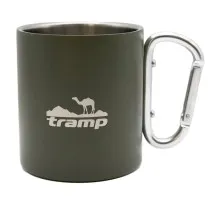 Чашка туристична Tramp 350 мл з карабіном Olive (UTRC-122-olive)