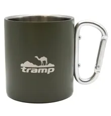 Чашка туристична Tramp 350 мл з карабіном Olive (UTRC-122-olive)