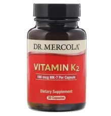 Вітамін Dr. Mercola Вітамін K2, 180 мкг, Vitamin K2, 30 капсул (MCL-01194)