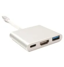 Переходник USB C-Type - HDMI/USB PowerPlant (KD00AS1306)