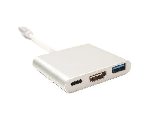 Переходник USB C-Type - HDMI/USB PowerPlant (KD00AS1306)