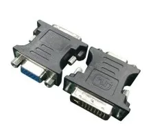 Перехідник DVI (24+5 пин)/VGA, M/F HD (3 ряда) Cablexpert (A-DVI-VGA-BK)