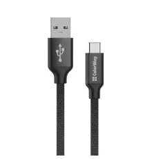Дата кабель USB 2.0 AM to Type-C 2.0m black ColorWay (CW-CBUC008-BK)