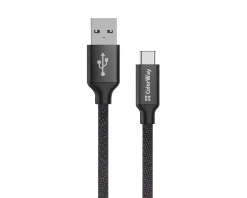 Дата кабель USB 2.0 AM to Type-C 2.0m black ColorWay (CW-CBUC008-BK)