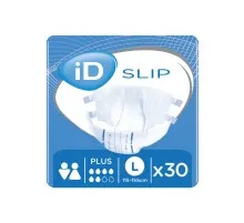 Підгузки для дорослих ID Slip Plus Large талія115-155 см. 30 шт. (5411416048190)