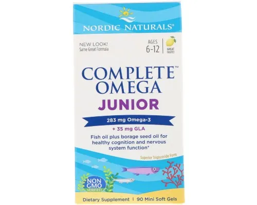 Жирные кислоты Nordic Naturals Рыбий Жир для Подростков, Вкус Лимона, Complete Omega Junior (NOR-01775)