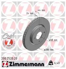 Тормозной диск ZIMMERMANN 200.2520.20