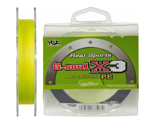 Шнур YGK G-Soul X3 150m Yellow 0.4/0.104mm 6lb (5545.00.29)