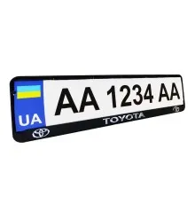 Рамка номерного знака CarLife пластик з об'ємними літерами Toyota (2шт) (24-017)