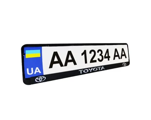 Рамка номерного знака CarLife пластик з обємними літерами Toyota (2шт) (24-017)