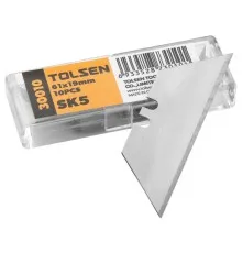 Лезо Tolsen "ПРОФІ" трапеція 61х19х0.6 мм SK5 10 шт (30010)
