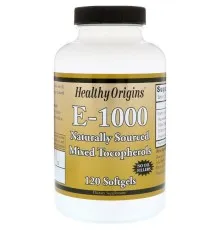 Витамин Healthy Origins Витамин Е 1000IU, 120 желатиновых капсул (HO15150)