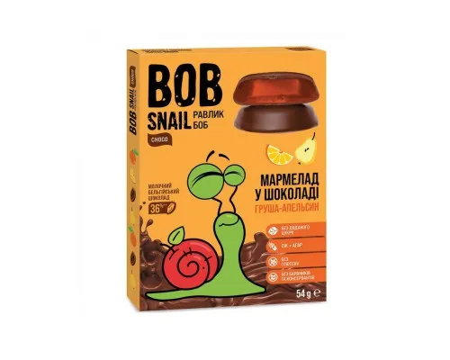 Мармелад Bob Snail Груша Апельсин в молочному шоколаді 54 г (4820219342090)