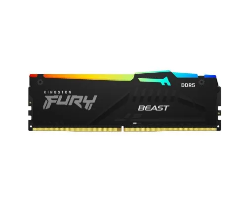 Модуль памяті для компютера DDR5 16GB 5600 MHz FURY Beast RGB Kingston Fury (ex.HyperX) (KF556C40BBA-16)