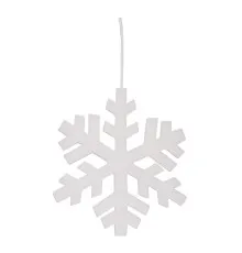 Прикраса декоративна Novogod`ko сніжинка, біла, поліестер, 30 cм (974201)