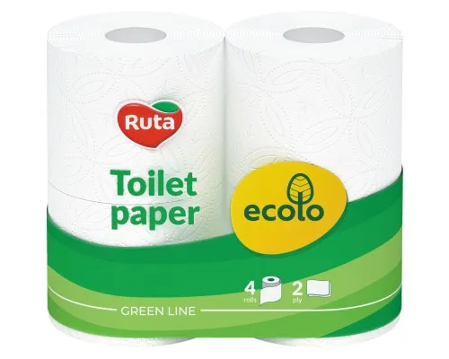 Туалетний папір Ruta Ecolo 2 шари 4 рулони (4820023747135)
