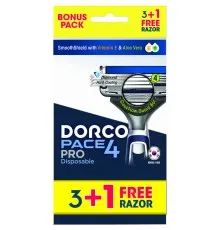 Бритва Dorco Pace 4 Pro для чоловіків 4 леза 4 шт. (8801038598239/8801038591261)