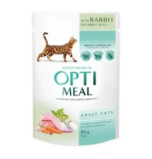 Влажный корм для кошек Optimeal с кроликом в морковном желе 85 г (4820215365840)