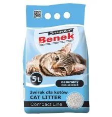 Наполнитель для туалета Super Benek Бентонитовый компактный 5 л (5905397010036)