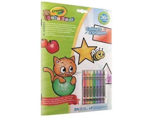 Набір для творчості Crayola Mini Kids Розмальовка Кольори та форми 24 сторінки (25-2727)