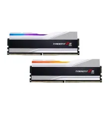 Модуль пам'яті для комп'ютера DDR5 32GB (2x16GB) 8000 MHz Trident Z5 RGB Silver G.Skill (F5-8000J3848H16GX2-TZ5RS)