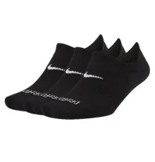 Шкарпетки Nike U NK EVERYDAY PLUS CUSH FOOTIE DH5463-904 34-38 3 пари Чорні (195242756911)