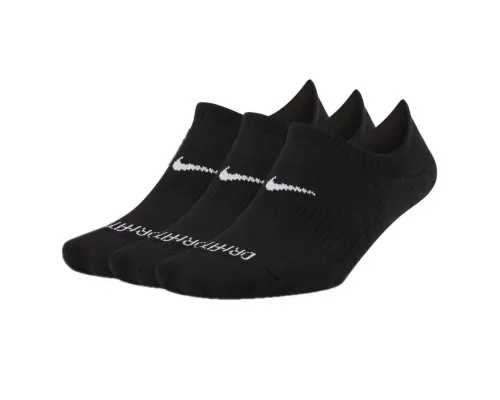 Шкарпетки Nike U NK EVERYDAY PLUS CUSH FOOTIE DH5463-904 34-38 3 пари Чорні (195242756911)