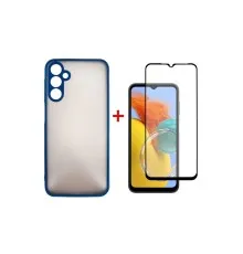 Чехол для мобильного телефона Dengos Kit for Samsung Galaxy M14 case + glass (Blue) (DG-KM-16)