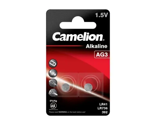 Батарейка AG3 / LR41 Alkaline * 2 Camelion (AG3-BP2)
