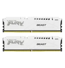 Модуль пам'яті для комп'ютера DDR5 64GB (2x32GB) 6400 MHz Beast White EXPO Kingston Fury (ex.HyperX) (KF564C32BWEK2-64)