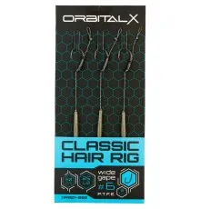 Поводок OrbitalX Classic Hair Rig Wide Gape 4 25lb 20cm (3шт/уп) camo (694.00.00)