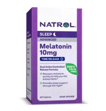 Аминокислота Natrol Мелатонин замедленного высвобождения, 10 мг, Melatonin Advanced (NTL07171)